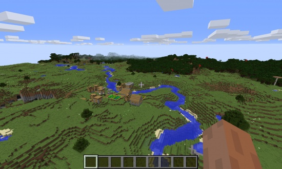Village At Spawn Roofed Forest And Plains Minecraft Seeds