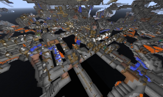 Huge mineshaft under spawn - Minecraft Seeds
