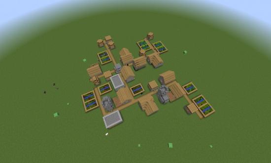 2 pairs of double villages - flat - Minecraft Seeds